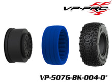 VP PRO VP-507G-BK-004 Short Coarse Recreational Premounted Tire, 0 offset 12mm Hex Rim 4pcs #VP-507G-BK-004-O