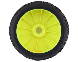 GRP Tires Cubic Pre-Mounted 1/8 Buggy Tires (2) (Yellow) (Extra Soft) #GRPGBY03X