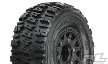 TRENCHER X SC 2.2"/3.0" ALL TERRAIN TIRES MTD ON RAID BLACK 6X30 REMOV HEX WHEELS (2) FOR SLASH 2WD & 4X4 FR OR RR - PR1190-10