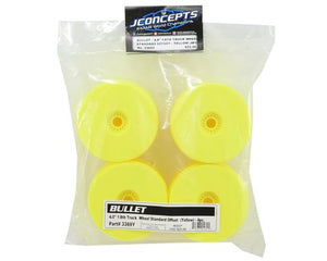 JConcepts Bullet 4.0" Standard Offset 1/8 Truck Wheels (4) (Yellow) #JC3369Y