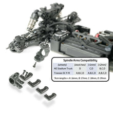 TEKNO Adjustable Ackermann Spindles (L/R, EB/ET410) #TKR6553X