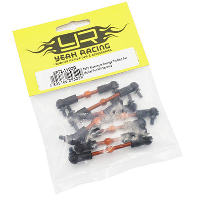 YEAH RACING 7075 ALUMINUM ORANGE TIE ROD SET 8PCS FOR HPI SPRINT 2 #SPT2-115OR