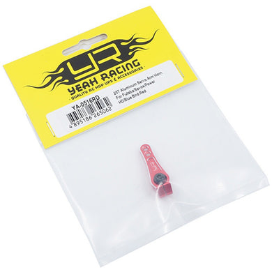 YEAH RACING 25T Aluminum Servo Arm Horn For Futaba Savox Power HD Blue Bird Red #YA-0516RD