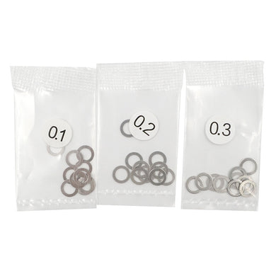 YEAH RACING 4X6MM STAINLESS STEEL SPACER SET 0.1 0.2 0.3MM #YA-0645