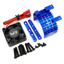 YEAH RACING ALUMINIUM 540 & 550 MOTOR HEAT SINK W/TORNADO HIGH SPEED FAN BLUE #YA-0653BU