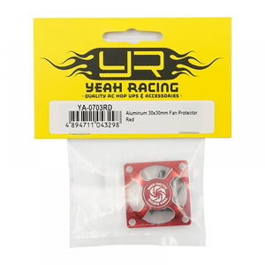 YEAH RACING Aluminum 30x30mm Fan Protector Red #YA-0703RD