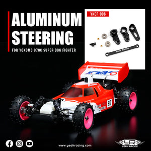 Aluminum Steering w/Bearing Set For Yokomo 870C Super Dog Fighter YZ10 2023 Works '91 #YKDF-006BK