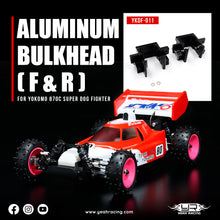 Aluminium Bulkhead 2pcs (F & R) For Yokomo 870C Super Dog Fighter & YZ-W91 #YKDF-011BK