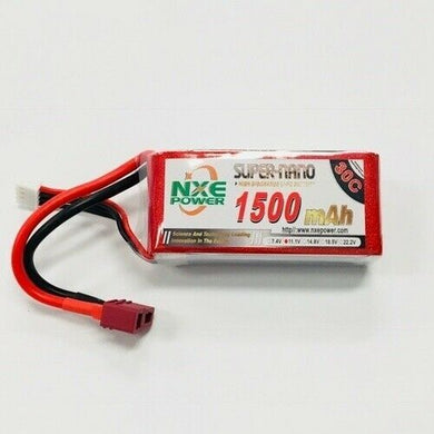 NXE 7.4v 1500mah 30c Soft case w/Deans #1500SC302SDEAN