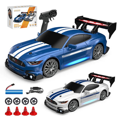 2.4G High speed Drift Rc Car 1/24 4WD Remote Control Car AE86 Four Wheel Drive Radio Controlled Mini Racing Car GTR Model #8602-WHITE