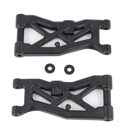 RC10B74.2 FT Front Suspension Arms, gull wing, carbon #92328