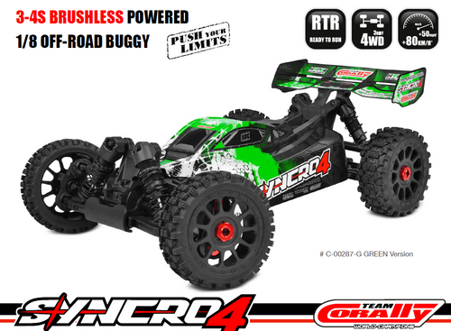 Team Corally - SYNCRO-4 - RTR - Green - Brushless Power 3- 4S - No Battery - No Charger #C-00287-G