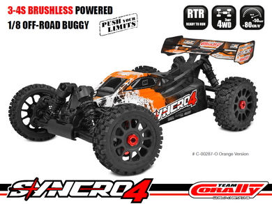 Team Corally - SYNCRO-4 - RTR - Orange - Brushless Power 3- 4S - No Battery - No Charger #C-00287-O