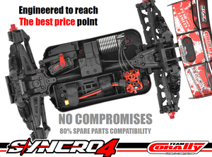 Team Corally - SYNCRO-4 - RTR - Red - Brushless Power 3-4S - No Battery - No Charger #C-00287-R