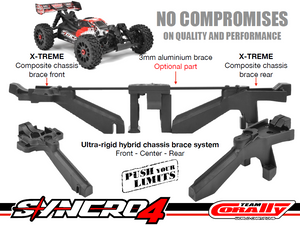 Team Corally - SYNCRO-4 - RTR - Red - Brushless Power 3-4S - No Battery - No Charger #C-00287-R