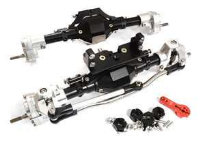 Reversible Rotation F&R Axle Assembly w/ Internals for 1/10 SCX10 II & SCX10 III #C31212BLACKSILVER