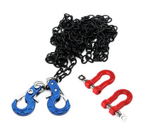 INTEGY Realistic 1/10 Size Drag Chain & Tow Hooks w/Bow Shackle for 1/10 Scale Off-Road #C31763