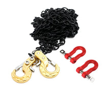 INTEGY Realistic 1/10 Size Drag Chain & Tow Hooks w/Bow Shackle for 1/10 Scale Off-Road #C31763