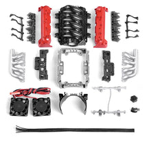 Motor Cooling Fans w/ Realistic V8 Engine Cover for 540 Size Motor (36mm O.D.) #C31768RED