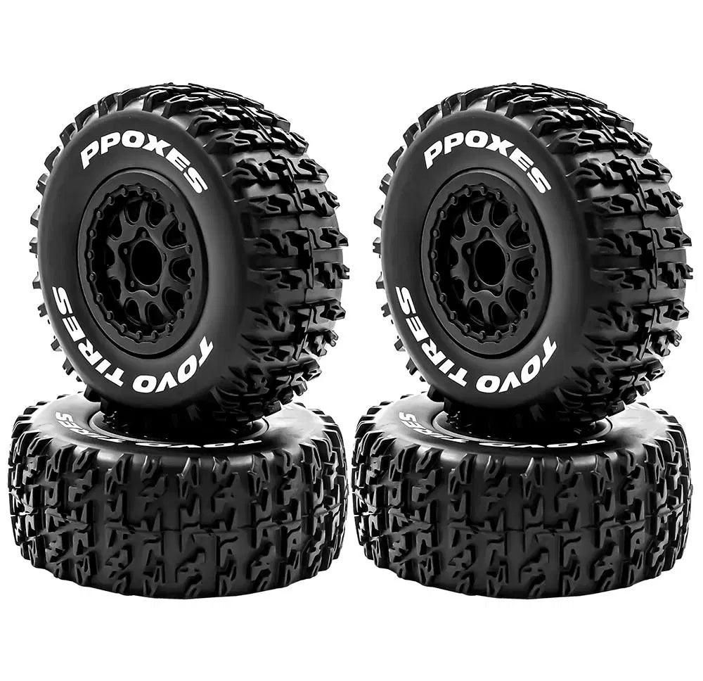 Short Course 2.2/3.0 Wheel for 12mm Hex & Tire Set (4) 1/10 Scale (O.D.=110mm) C32263