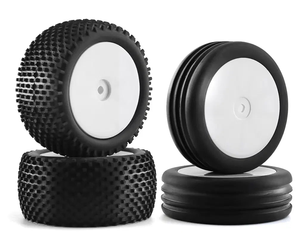 Wheel & Tire Set w/ 12mm Hex for 1/10 Scale Off-Road (O.D.=89mm & 82mm) #C32734