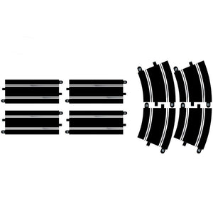 SCALEX TRACK EXTENSION PACK 7 - 4 X STRAIGHTS & 4 X R4 CURVES #C8556