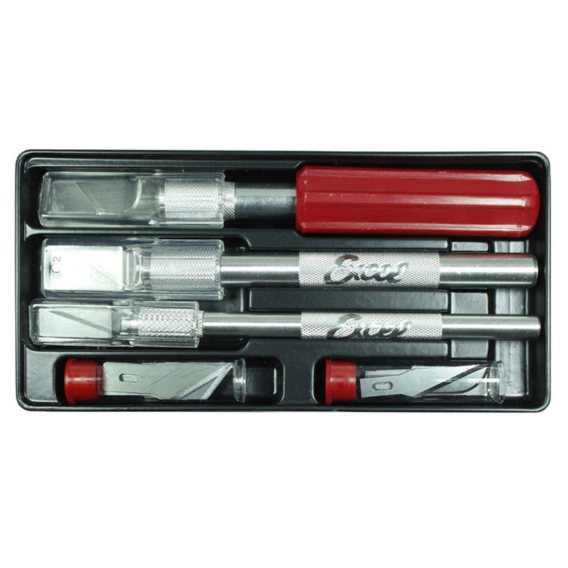 EXCEL 44082 HOBBY KNIFE SET - PLASTIC TRAY #EXL44082