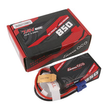 Gens Ace 2S 850mAh 60C 7.4V Hardcase/Hardwired Lipo Battery (EC2) #GEA8502S60E2