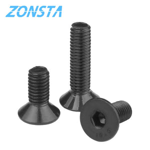 Allen Key Head Screw M4 Countersunk Flat head Hexagon Socket Bolt Steel Screws Grade 10.9 Blac #M4X25COUNTER