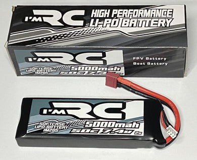 iM RC 5000MAH 50C 7.4V 2S SOFTCASE LIPO BATTERY #IM205