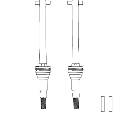 MJX Metal F/R CVD Shafts pair #MJX-16410