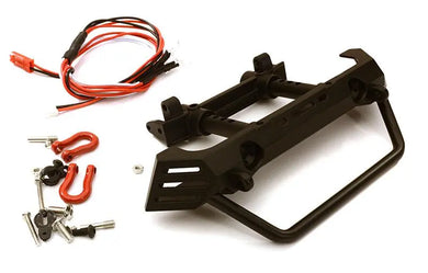 Realistic Front Metal Bumper w/ 40mm Mount for Axial SCX10 II & Traxxas TRX-4 #OBM-019