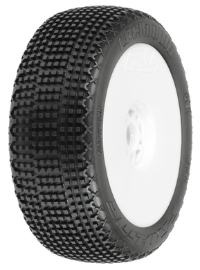 PROLINE LOCKDOWN X2 MED 1-8TH BUGGY MOUNTED TIRE - 2PCS - PR9051-032 #PR9051-032