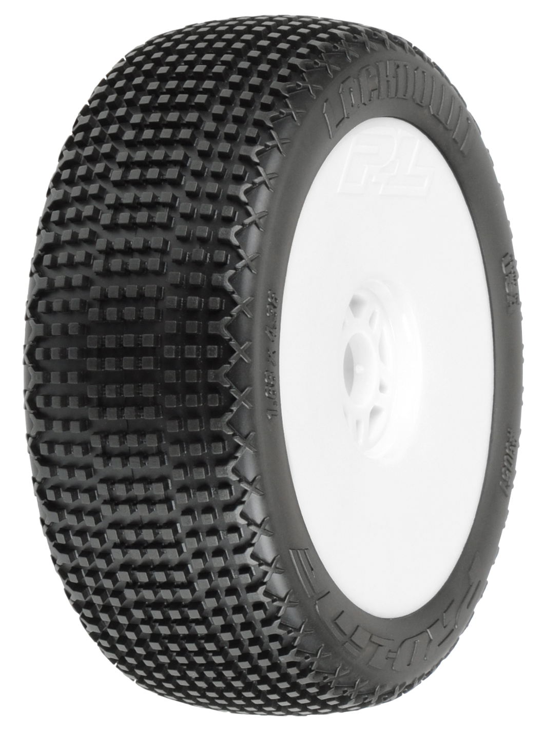 PROLINE LOCKDOWN X2 MED 1-8TH BUGGY MOUNTED TIRE - 2PCS - PR9051-032 #PR9051-032