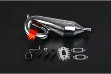 Rovan Chrome Silenced Exhaust w/ Red Metal Mounted Clamp #855621