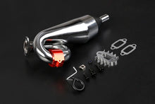 Rovan Chrome Silenced Exhaust w/ Red Metal Mounted Clamp #855621