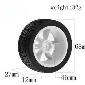 RED SPIDER RC 1/10 RC Rally Racing Wheels Tires On Road Car Rubber Tyres 12mm HeX #REDSPIDERTWW