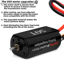 RC Brushed Motor 050 50T High Torque with Motor Mount for 1/24 RC CRAWLER #50TBRUSHED124
