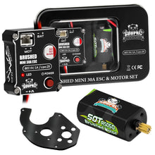 GOUPRC 30A Brushed Mini ESC with 050 50T Brushed Motor & Motor Mount Combo Kit for 1/24 Axial SCX24 AX24 RC Upgrade #GOUPRC30A&50T