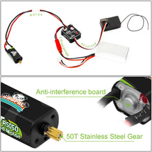 GOUPRC 30A Brushed Mini ESC with 050 50T Brushed Motor & Motor Mount Combo Kit for 1/24 Axial SCX24 AX24 RC Upgrade #GOUPRC30A&50T