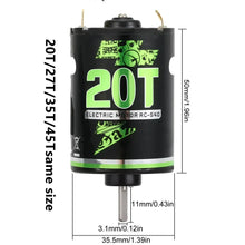 Brushed Motor 540 20t for 1:10 RC Car Crawler Wltoys Axial SCX10 AXI03007 Traxxas Kypsho Redcat #20tbrushedmotor
