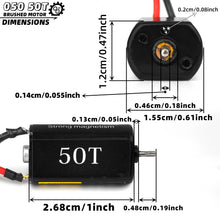 RC Brushed Motor 050 50T High Torque with Motor Mount for 1/24 RC CRAWLER #50TBRUSHED124