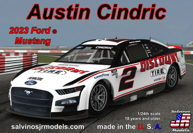 Salvinos J R 1/24 Team Penske 2023 Austin Cindric Ford Mustang Primary Plastic Model Kit #SJR-38244