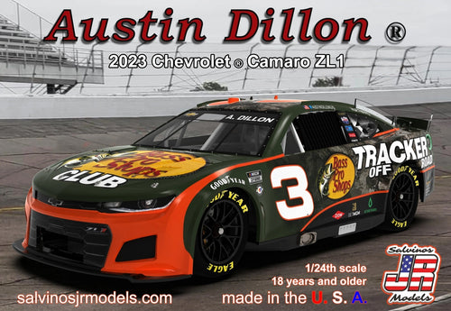 Salvinos J R 1/24 Austin Dillon No.3 Bass Pro Shop 2023 Next Gen NASCAR Chevrolet Camaro #SJR-39173