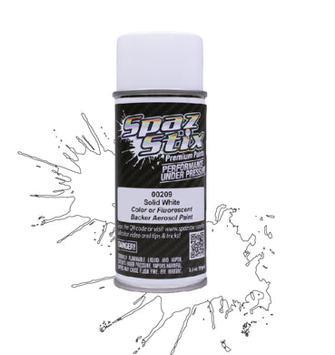 SPAZSTIX Solid White / Glow Backer Aerosol Paint 3.5oz #SZX00209