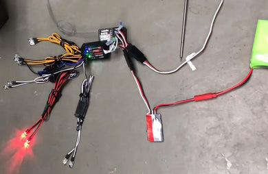 Simulation Light Controller 12 LED System Kit for 1/10 1/8 RC Car Truck BUGGY  #12LEDCONTROLKIT