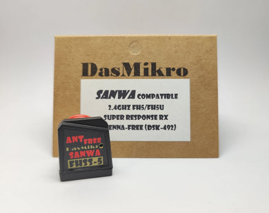 DASMIKRO DSK-492i FH5 COMPATIBLE ANTENNA-FREE RECEIVER FOR SANWA FH-5 M17 MT-5 MT-R FHSS-5 #DSK-492I