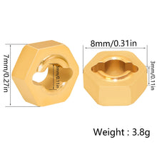 MAVERICK MICROBE/LOSI 1/24 Micro-B Wltoys 244016 3mm Brass Wheel Hex Hub Adapter Hexes With Pins #3MMHEX