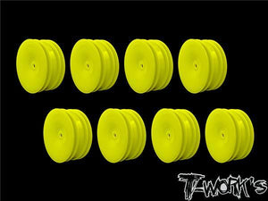 TWORKS 2.2" 12mm Hex Front Wheel Yellow (B6.1/6.2/RB5/RB6/RB7/YZ2/XB2 ) 8pcs #TE-218-AY-8