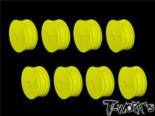 TWORKS 2.2" 12mm Hex 4WD Front Wheel Yellow( For B64/B74/YZ4-SF ) 8pcs #TE-218-BY-8